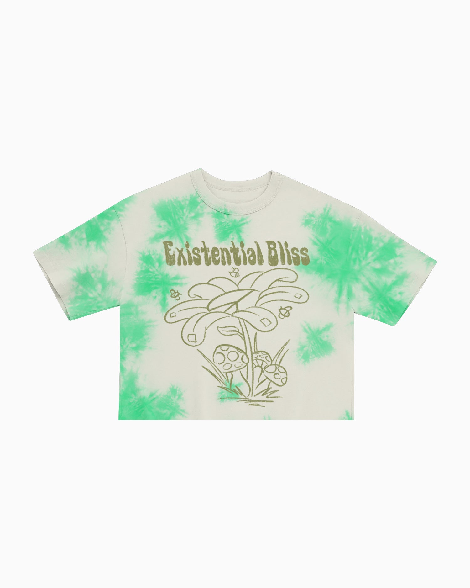 Existential Bliss Crop Tee. Front